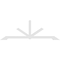 Ekena Millwork Vanguard Architectural Grade PVC Gable Bracket, 108"W x 36"H x 2"D x 4"F, 8/12 Pitch GBP108X36X0204VAN00 - alternate 3